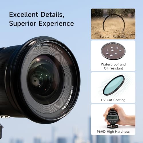 VILTROX 67mm MC UV Protection Filter 18 Multi-Layer Coatings UHD Camera Lens UV Filter, Ultra Hard Coating, Nano Coating, Hydrophobic, Scratch Resistant Ultra-Slim UV Filter for 67mm Camera Lens - Image 5