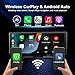 Luzeterna Portable 9.3-inch Wireless Apple CarPlay Screen for Car with Auto Brightness, 4K Dash Cam & Backup Camera, Bluetooth Car Stereo with Android Auto, Touchscreen CarPlay Box,GPS Navigation