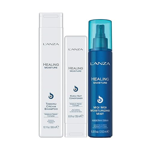 Miniatura 2 de L'ANZA Ultimate Hydration - Kit de cuidado del cabello, champú y acondicionador hidratante con niebla hidratante Moi Moi para retención de humedad,