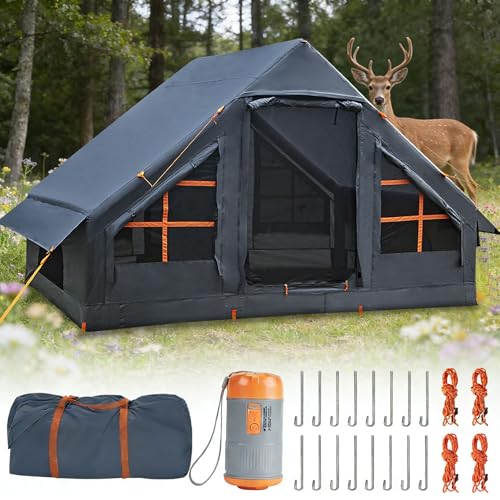 4-6 Person Inflatable Tents for Camping, Easy Blow...