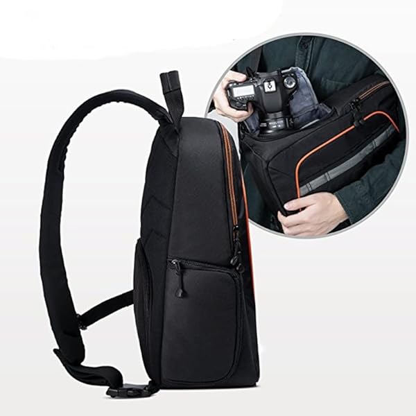 JHDFH Camera Sling Crossbody Bag Grote capaciteit SLR cameratas met regenhoes Cameratas