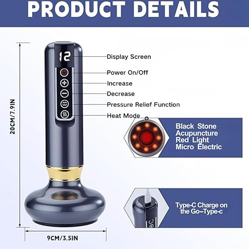 Miniatura 2 de cc&dd outdoors Masajeador avanzado de celulitis inalámbrico, recargable, 12 niveles de intensidad, masaje de cuerpo completo para una piel suave