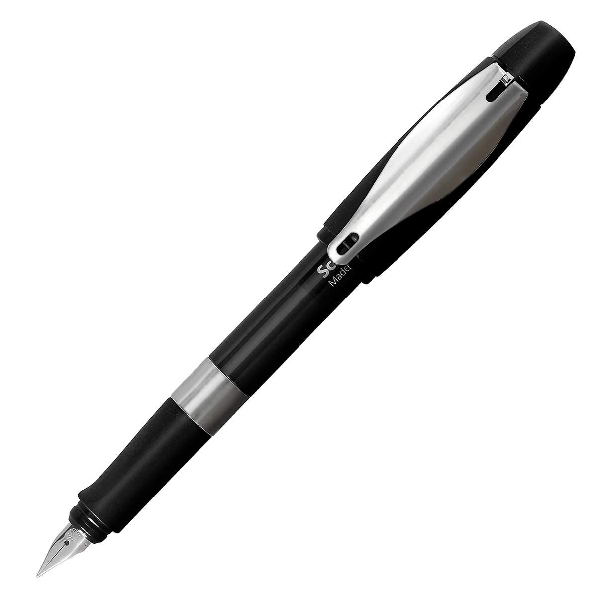 Amazon | シュナイダー(Schneider) ID 万年筆 ブラック/クローム