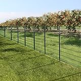 Amagabeli 1M X 25M Gartenzaun Zaun PVC-beschichteter 100 x 50mm 2.1 mm Drahtzaun Maschendraht Wildzaun/Hundezaun Rostfrei Zaunelemente Grünen Maschenweite Drahtgitter Kaninchendraht Forstzaun