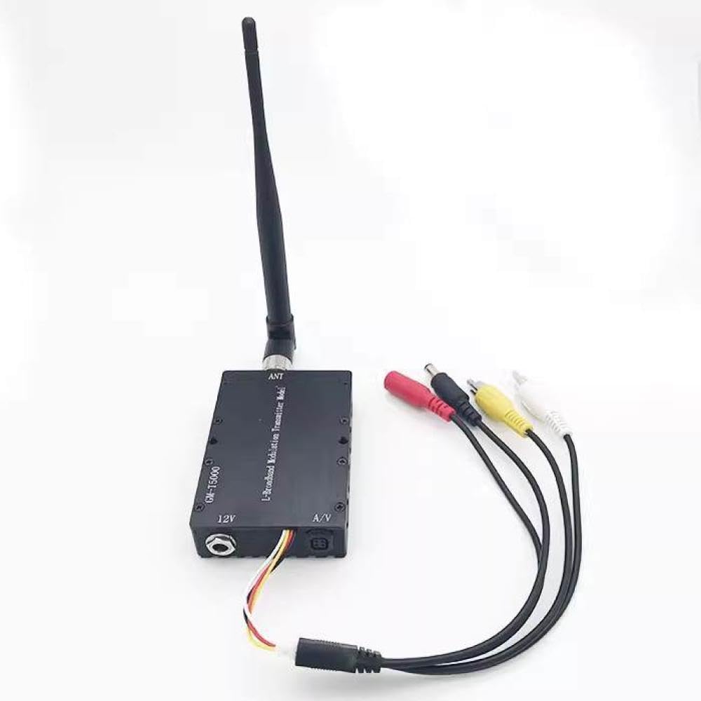 Ensemble émetteur et récepteur Audio vidéo AV sans Fil 4CH 1,2G 5W 1,2Ghz 5000mW Compatible avec Une Transmission Longue portée Compatible avec Divers appareils(Only 5W TX)