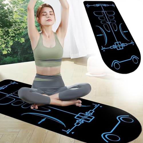 Tapis de yoga extra long de haute densité avec isolation phonique et structure protectrice