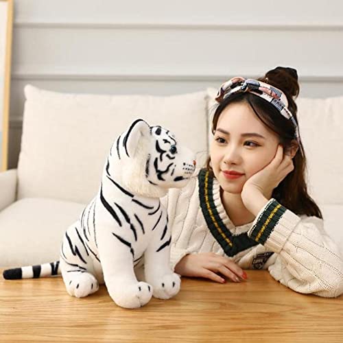 Image of Tickles Siberian White Tiger Soft Stuffed Plush Animal Toy for Kids Boys & Girls Birthday Gift (Color: White Size: 30 cm)