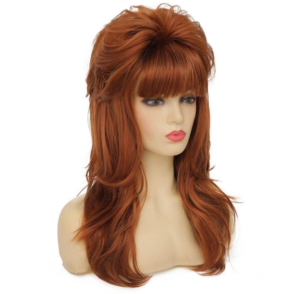 Salaibs Beehive Wig Brown 80s Housewife wigs for Women Bouffant Synthetic Hair Vintage Costume Halloween Wig - Image 2