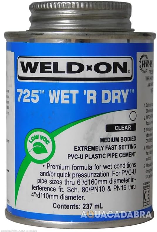 Weld-On 725 Wet R Dry Plastic Welding Glue