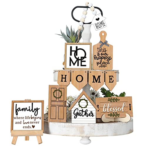 FairySandy 11 Pcs Tiered Tray Decor Farmhouse Set, Elegant