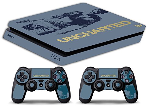 Skin Kompatibel für Ps4 Slim - Uncharted Bundle - Limited Edition Decal Cover Schutzhüllen Faceplates Bundle