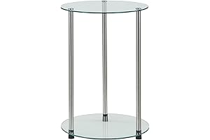 Convenience Concepts Designs2Go Classic 2 Tier Glass Corner Table: An Elegant Touch...