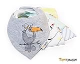 Tomtoucan baberos de bebe - Juego de 5 diseños unisex (Hello Sunshine)