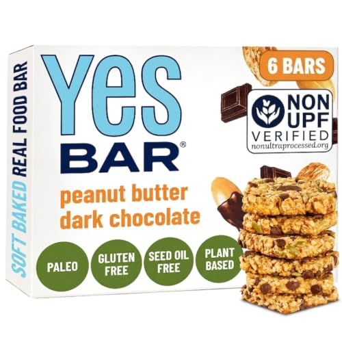 YES Nut Bars - Soft Chewy Healthy Snack Bars (PB Dark Chocolate, 6 count)