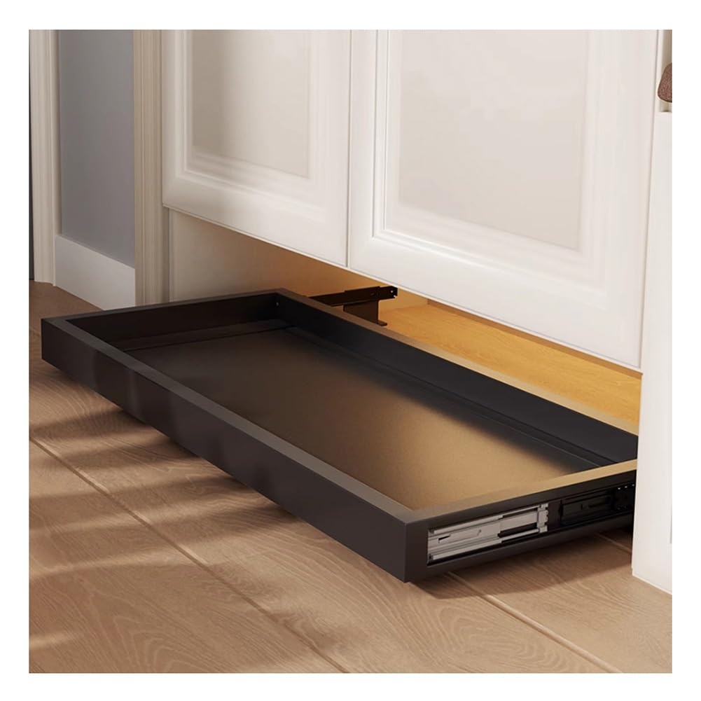 ASerZenith Expandable Shoe Rack Organizer, Pull-Out Sliding Shelf for Easy Access, Space-Saving Storage Solut for Shoes, Boots, and eakers in Closet.(Black-71x30cm)