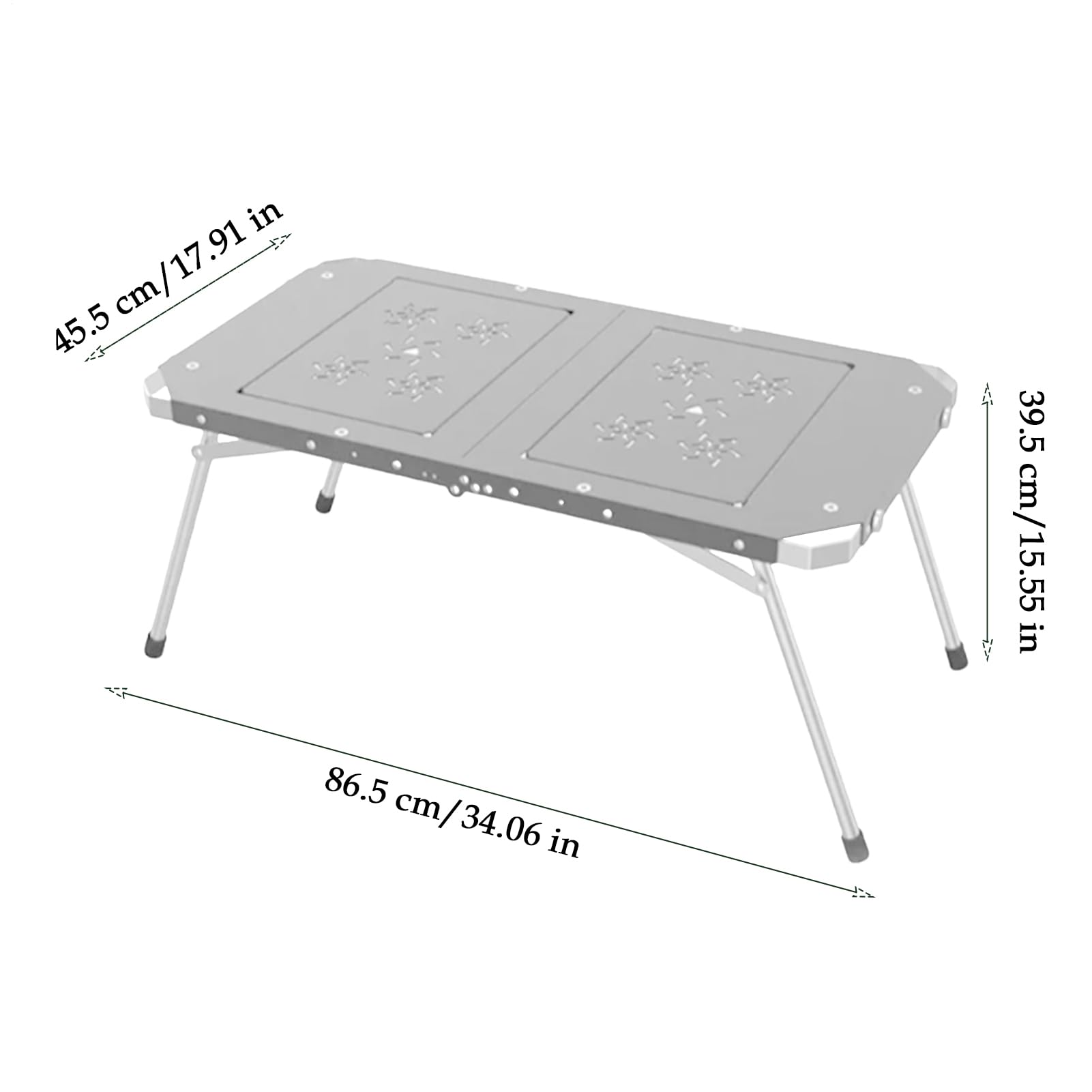 Składany stół | i przenośny aluminiowy sprzęt piknikowy - aluminiowy stół kempingowy, na spotkania rodzinne, sport, dom, patio, piknik, wędkarstwo, ogród, kemping