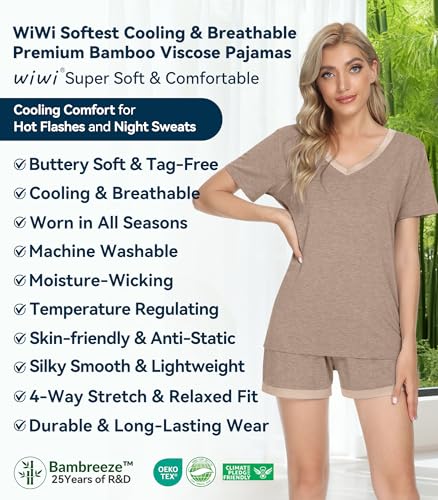 Image of WiWi Women's Cotton Printed Nighty Night Gown Maxi Free Size (Pack of 2)