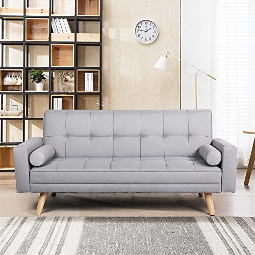 Yaheetech Modern Fabric Sofa Bed 3 Seater Click Clack Sofa Settee