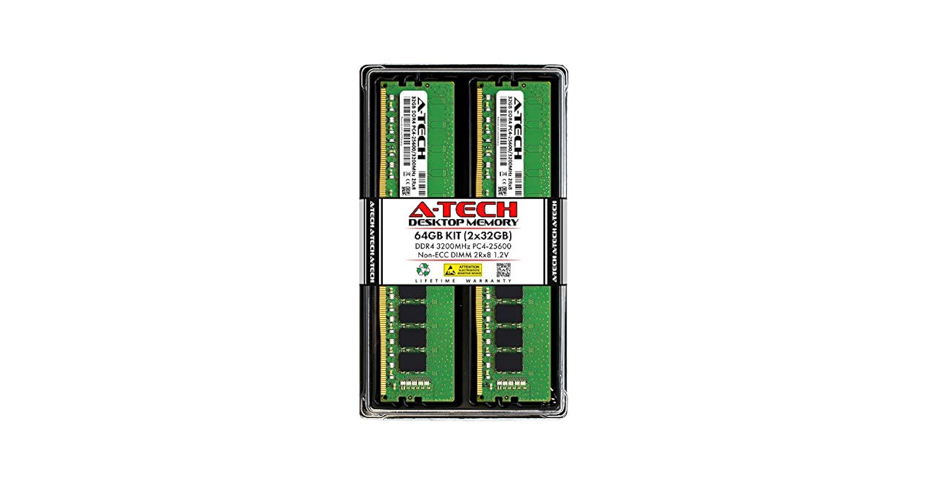ddr4 64gb(32×2) 3200Mhz Crucial 64GB DDR4 RAM Kit (2x32GB), 3200MHz (PC4-25600) CL22