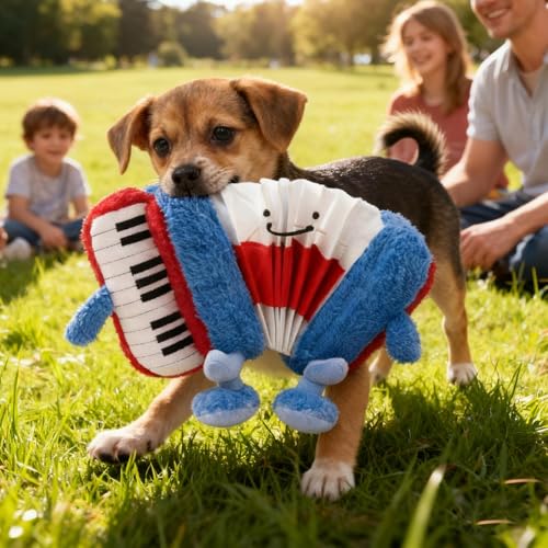 Welpenspielzubehör, tibetisches Futter Hundespielzeug, Akkordeon-Stil, quietschendes Kauen, ansprechendes Trainingswerkzeug für Tierliebhaber, Haustiereltern, Trainer, perfekt für Studium, P-3