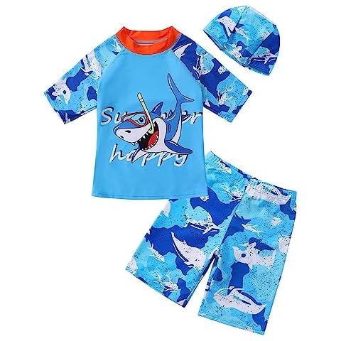 AmzBarley Boy's UV Protection Shark Swimsuit Cover