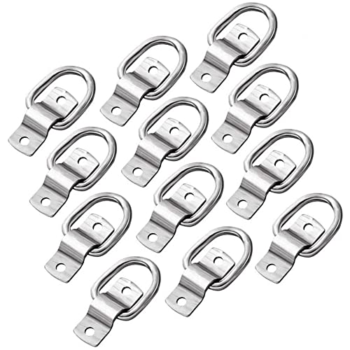 NATGAI 12 Pack D-Ring, 1/4" anneau ancrage pour remorques, 1200 lb