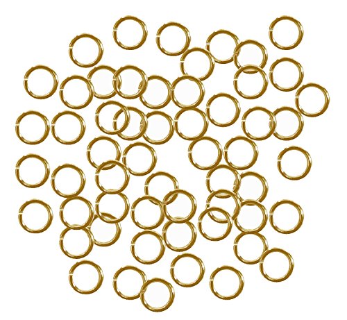 Rockin Beads 400 Jump Rings Gold Plated Brass 6mm Round 18 Gauge Jewelry Connectors Chain Links
