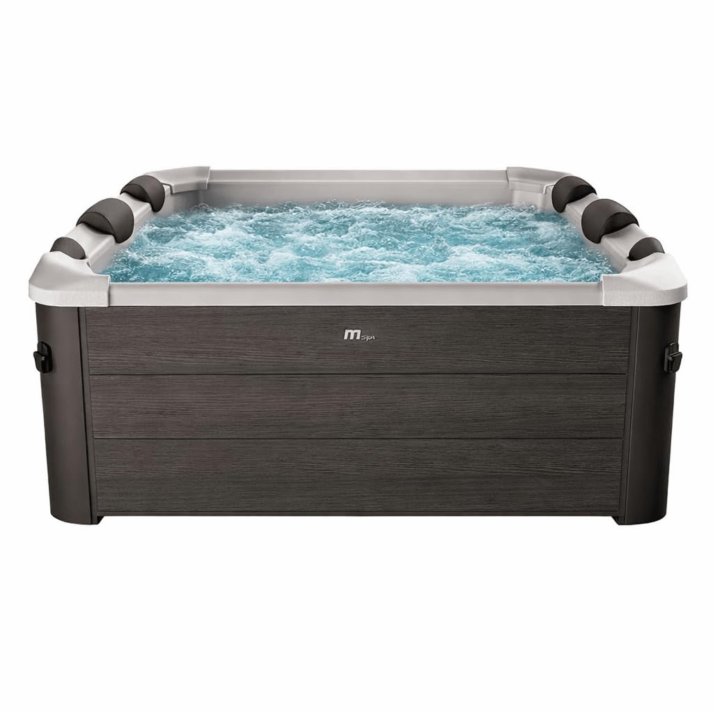 MSpa Tribeca SPA rígido Cuadrado 4-6 Personas con 120 chorros Aerojet, 8 Jets de Agua, LED, UVC+, ozono y Control Inteligente