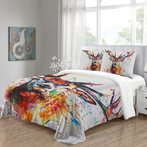 Parure de lit cerf 3D microfibre de qualité supérieure 140x200 - 5