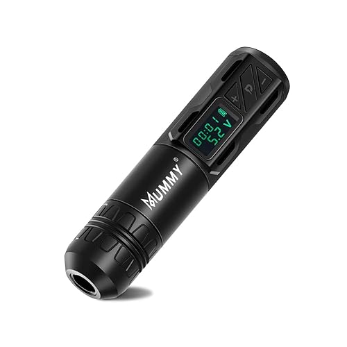 Mummy Pluma de batería giratoria inalámbrica máquina de cartucho de tatuaje bolígrafo giratorio con motor inalámbrico de 1800 mAh sin núcleo Mummy Pluma de batería giratoria inalámbrica máquina de cartucho de tatuaje bolígrafo giratorio con motor inalámbrico de 1800 mAh sin núcleo