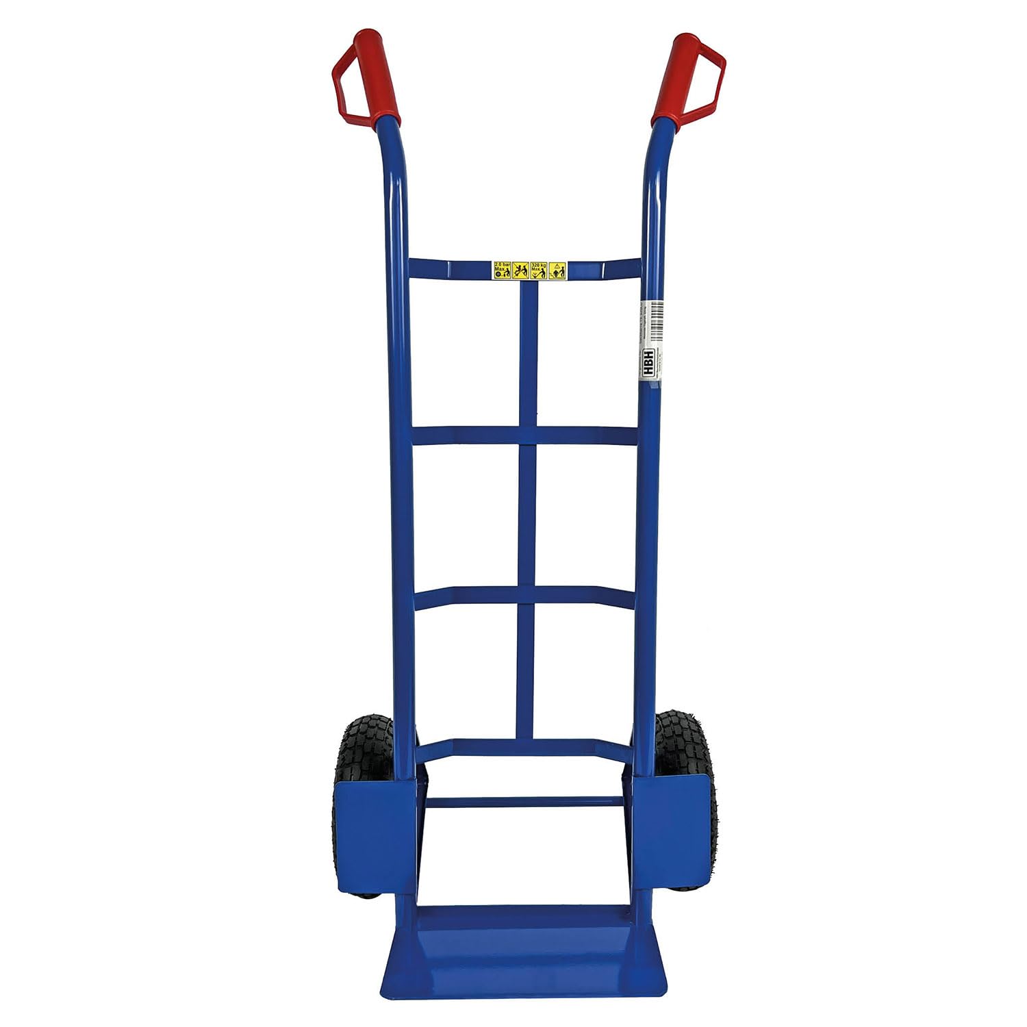 HBH Profi Sackkarre Schwerlast Sackkarren 320kg Luftreifen TK320LU Transportkarre | blau | hochwertige Räder | robuster Stahlrohrrahmen | Sicherheitsgriffe | max. Tragfähigkeit 320kg