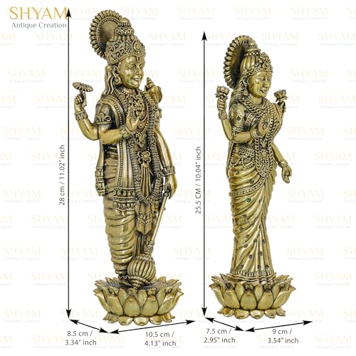 Image of Lord Laxmi-Vishnu statue, Laxmi Narayan idol (SAC010006001025)