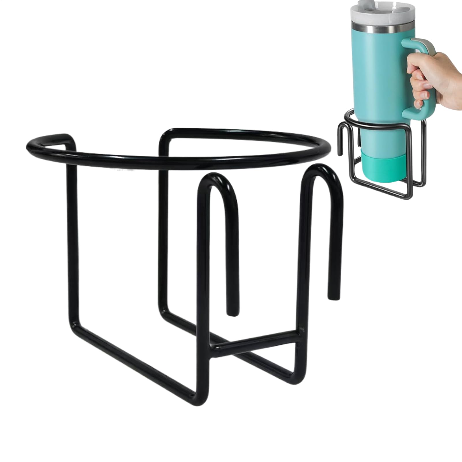 Shopping Cart Cup Holder – Drink Holder, Clip on Cart Attachment, Easy Install Beverage Clip | Ideal for Grocery Shopping, Strollers, Wheelchairs, Supermarket Trolleys, Daily Use, Outdoor