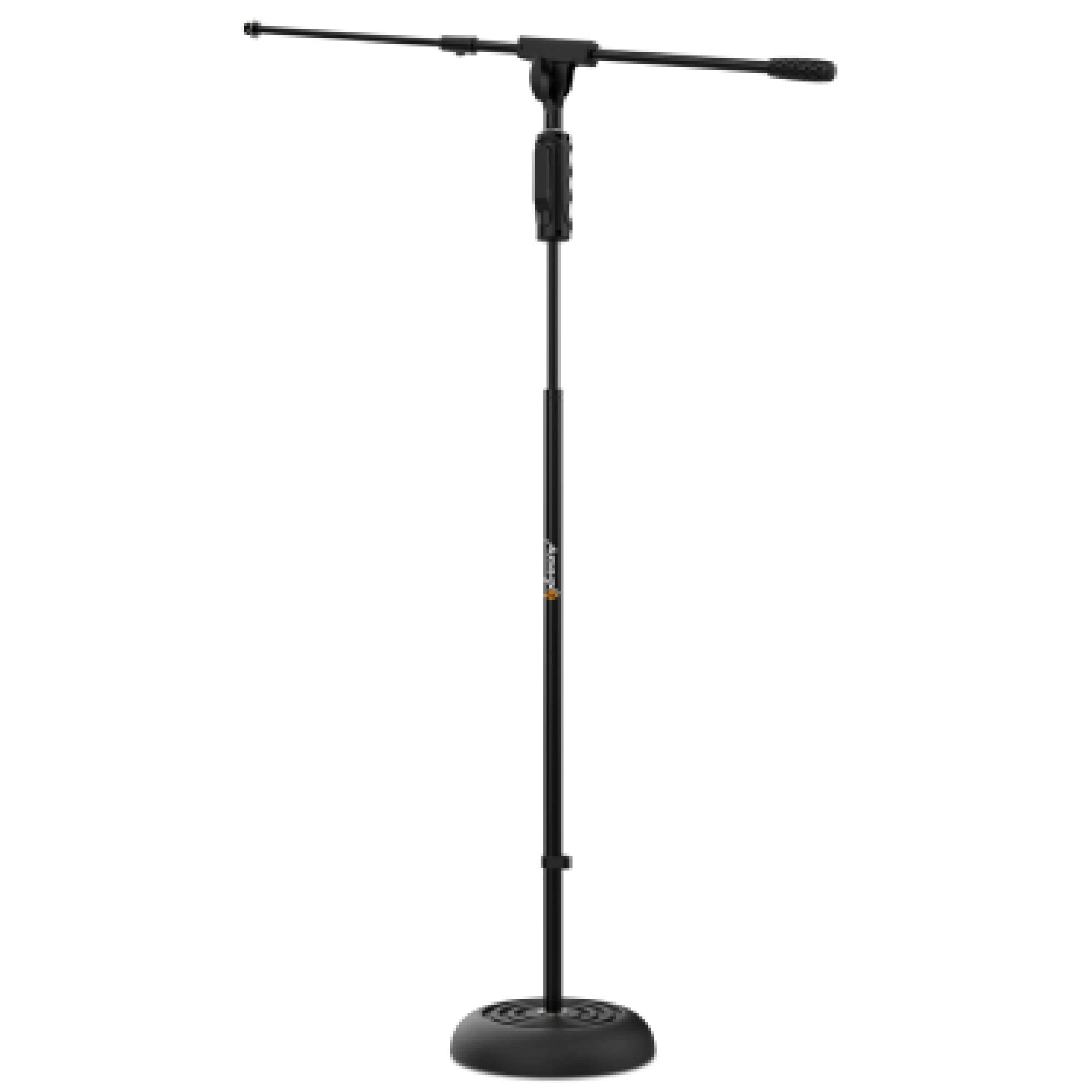 Podstawa Audibax 10E - Stojak na Mikrofon Podłogi - Okrągła Podstawa - Stojak na Stabilny Mikrofon - Regulowana wysokość z Easy Block 85 do 147 cm - Wytrzymały uchwyt żyrafa z solidną podstawą