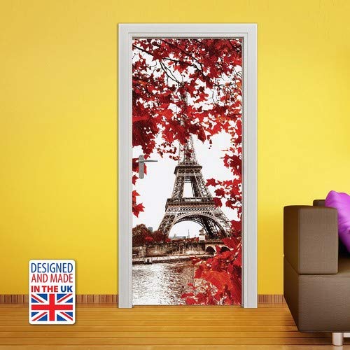 Walplus Torre Eiffel Adesivi da Parete, Vinile, Multicolore, 103 x 5.4 x 5.4 cm