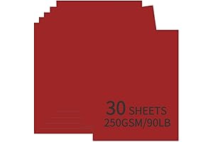 30 Sheets Red Cardstock 8.5" x 11": 250gsm/90lb Heavyweight Cover Cardstock Paper