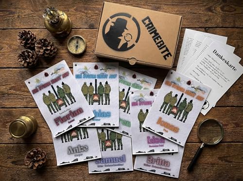 Stadtkrimis Exit Escape Stadtführung Crimebite Krimidinner für Zuhause EIN Sturm zieht auf, Interaktives Detektiv-Spiel für 6-8 Personen, mit Audio-Begleitung und Beweismitteln, Mörderischer Spieleabend