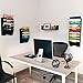 Wallniture Lisbon 10-Tier Wall Mounted File Holder and Desk Organizer, Metal Black Office Organization and Storage Rack