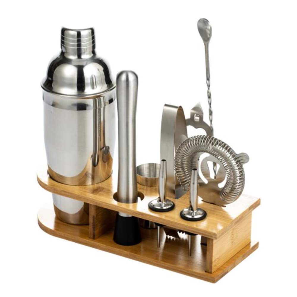 Barista Set da 10 Pezzi StarterSet Completo di pentole in Acciaio Inossidabile a manovella Barista Professionale per Cocktail