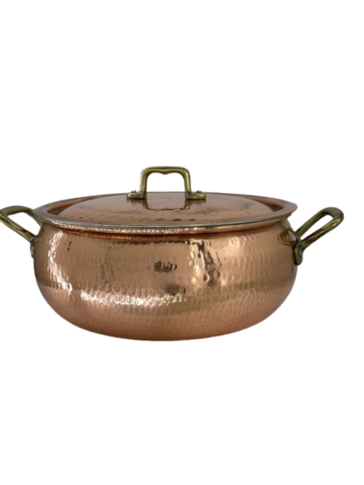 Casserole En Cuivre Étamé 27cm – 2 Manches, Fabriquée En France, NEUVE