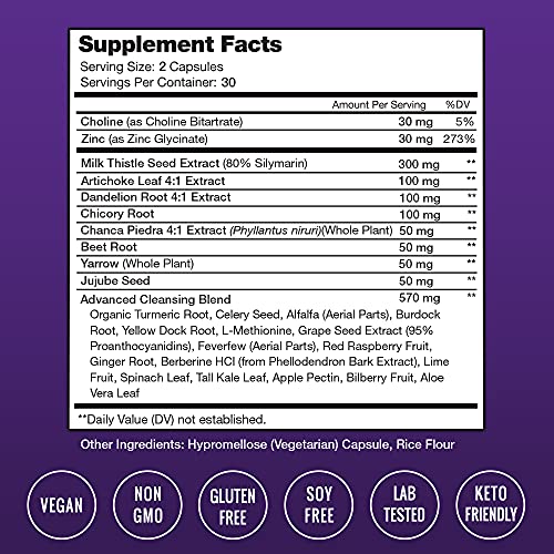 NutraChamps Liver Cleanse Detox & Repair Formula, 20+ Herbs: Milk Thistle Extract with Silymarin, Artichoke, Dandelion, Chicory Root Powder, Liver Support Pills Supplement, 60 Capsules - Image 3