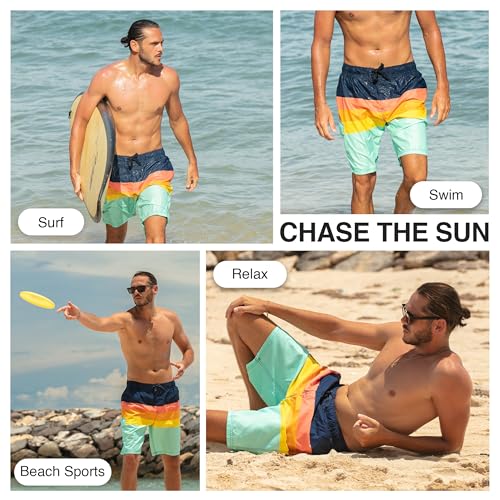 Image of Kanu Surf Men's Big Viper Extended Size Stripe Swim Trunk