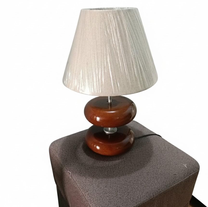 Wooden Floor Lamp with Storage Shelves, Natural Polish, 160 cm Height, Modern Industrial Style, Mango Wood Base with Grey Fabric Shade, Push Button Control, Indoor Lighting-image-21