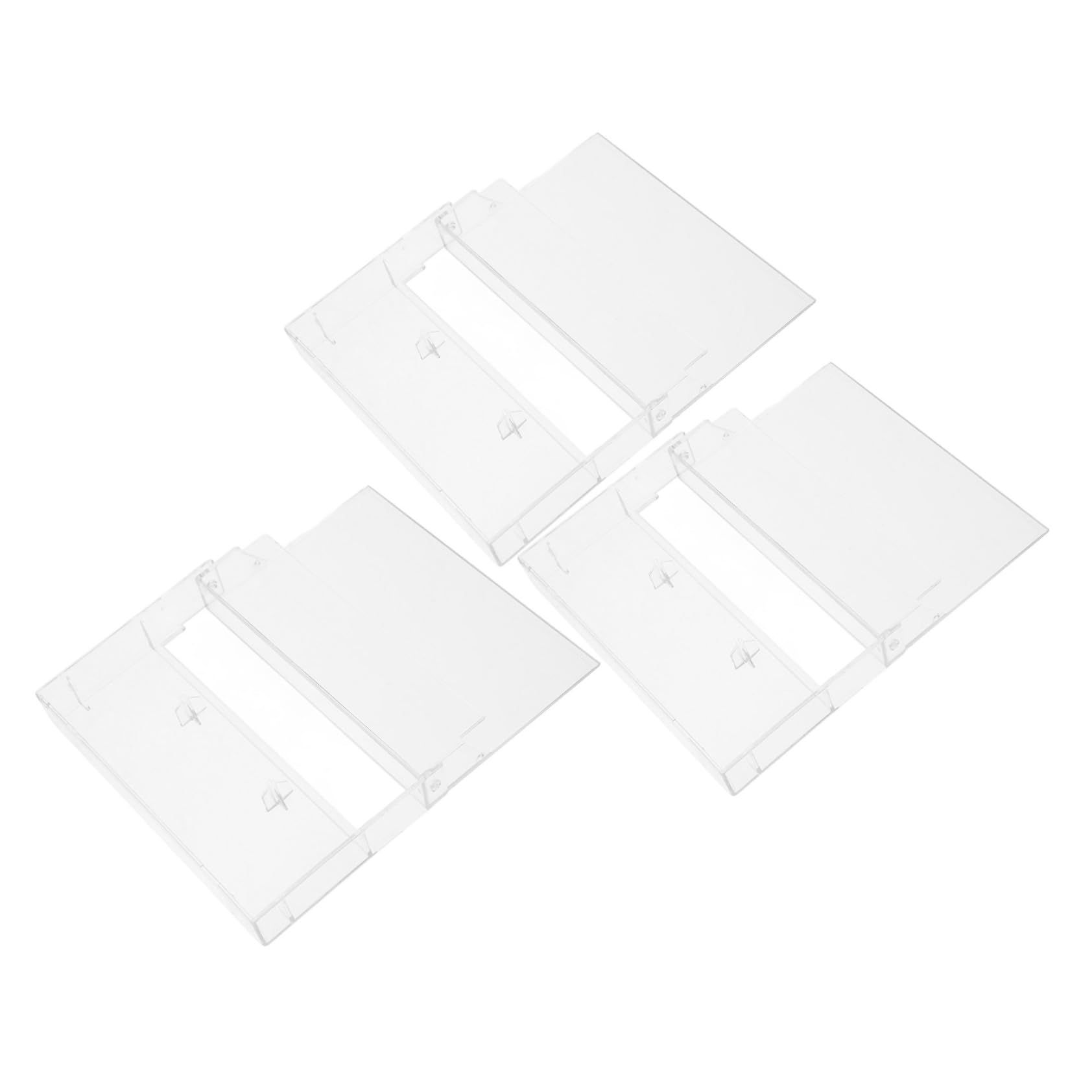 Mipcase Cassette Tape Storage 3pcs Recording Cassette Holder Music Box Tape Organizer Plastic Case