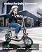 AWWSCOOTER C1 Electric Scooter with Seat for Adults, 450W Powerful Motor, 20 Mile Long Range, 16 Mph Foldable Commuter E-Scooter with Basket for Daily Commute, Grocery, or Pet Travel – Classic Black