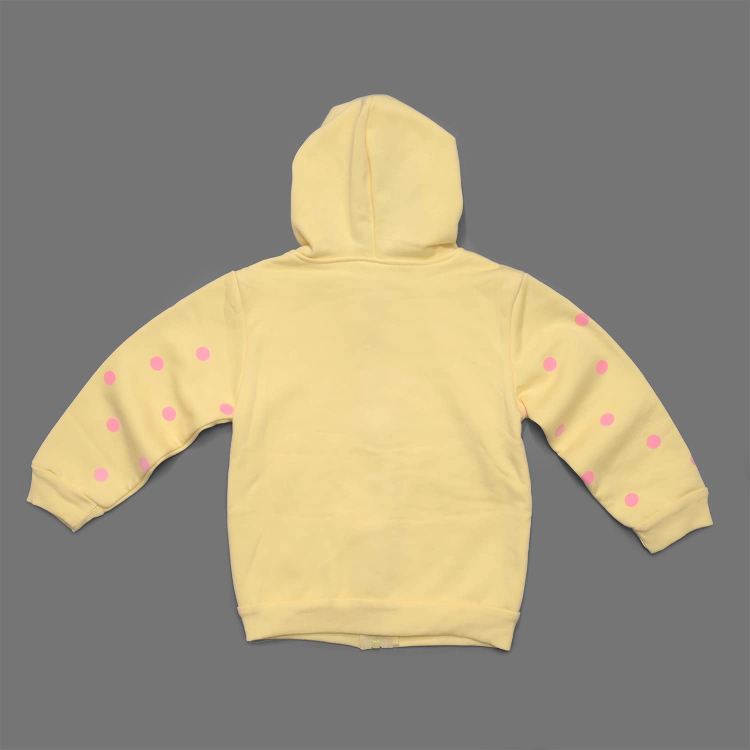 Bold N Elegant Kids Pre Winter Warm Cute Panda Print Front Open Zipper Hoodie Sweatshirt for Infant Toddler Baby Boys & Girls (3-4 Years, Yellow) 3