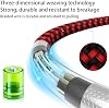Cable USB C a USB C trenzado en nylon 60W 3/3/6/6/10 pies, cable de carga rápida tipo C para iPhone 17/17 Pro Max/Air/16/16 Plus/16 Pro Max/15/15 Plus/15 Pro Max, MacBook, iPad, Samsung S25/S24/23 8