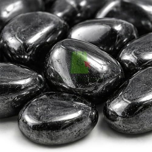 Image of Crystal Hematite Tumble Stone Pebble Tumbled Gemstone for Reiki Healing Vastu Correction Gravels for Aquarium Home Decor Garden Table 100 Gm