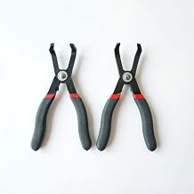 WISEUP 2-Pack Angled Push Pin Pliers Set 30 & 80 Auto Clip Remover Tool