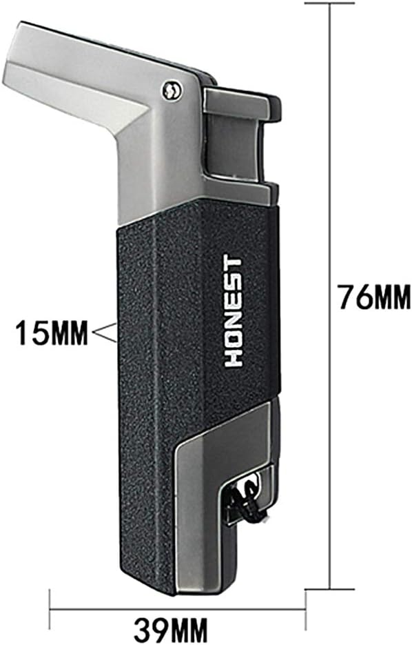 Jet Flame Cigar Lighter Butane Refillable Windproof Torch Lighters Flame Turbo Jet Torch Lighter, Gift Package (Sold Without Gas)